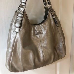 Silver Coach shoulder bag